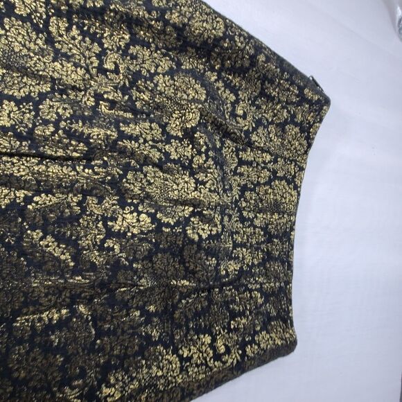 Worthington Gold Metallic Damask Pencil Skirt - Picture 5 of 8